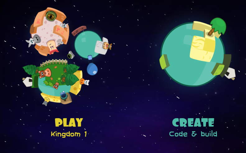 Стартовый экран игры Code Kingdoms